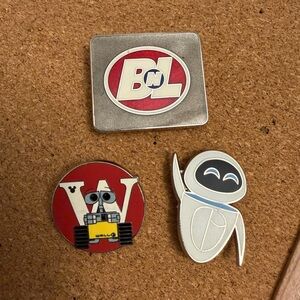 Authentic Disney Wall E Set of Three Pins